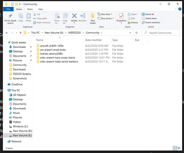 Location of Community Folder