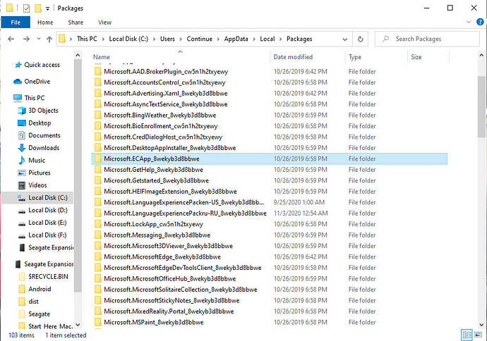 1 disc c not folder