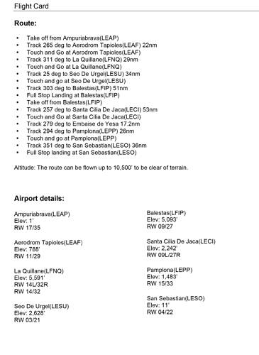 Flight Card