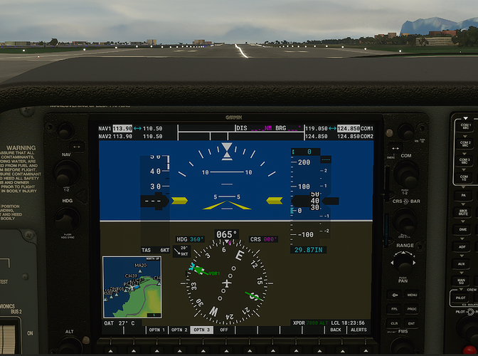 LICJ #3 in cockpit - ground