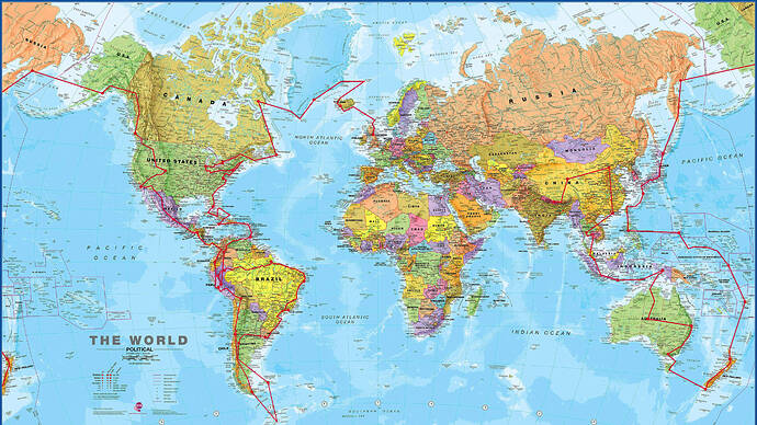 Around The World Map