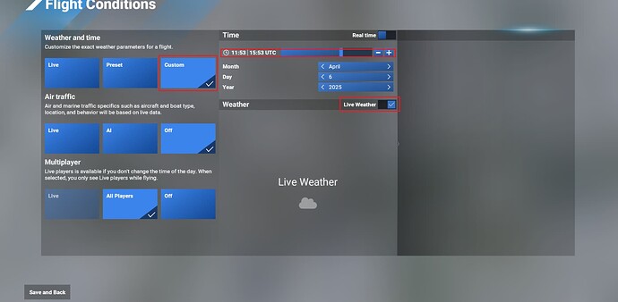 How to set current live weather with a different time? - Weather & Live ...