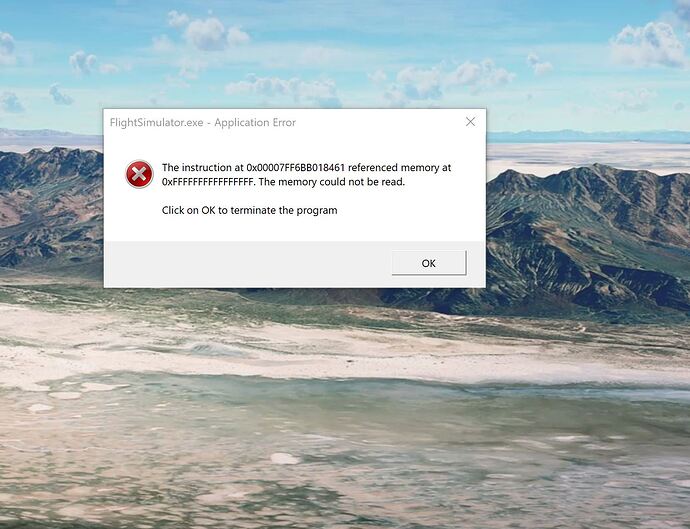 msfs error