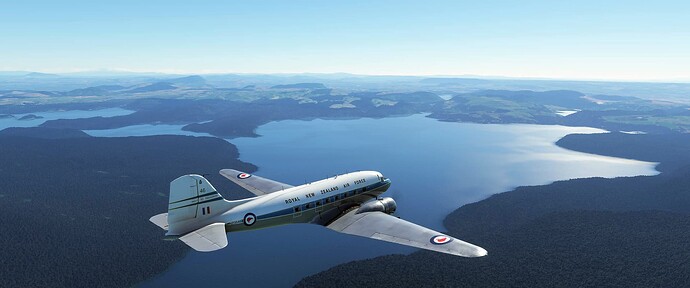 Dakota 46 with Lake Tarawera Behind