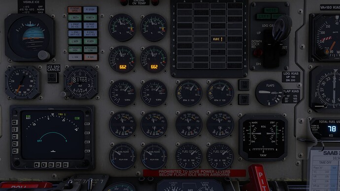 Saab 340 - Electrical Warning
