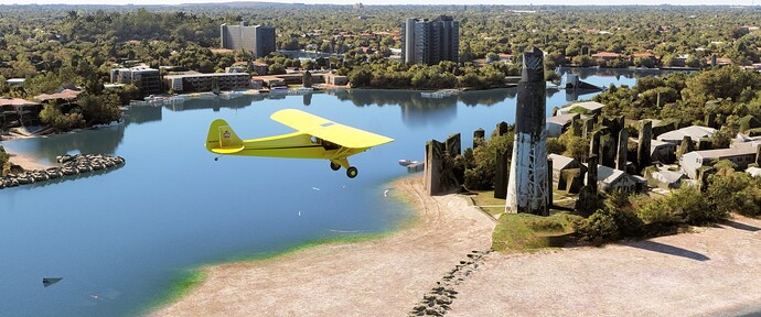 Cub Buzzing Hillboro Light and Inlet