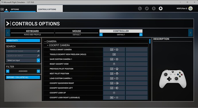 Xbox Controller Default Mappings