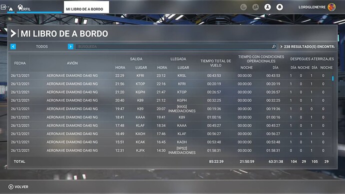 Cannonball Logbook 2 EC-GLEN