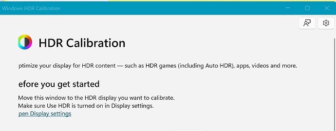 Windows HDR Calibration
