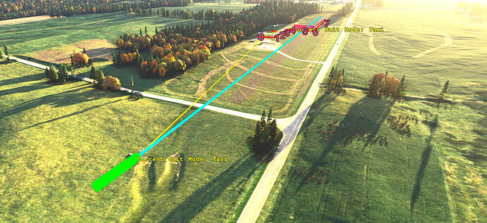 not finding taxi path on grass airfields