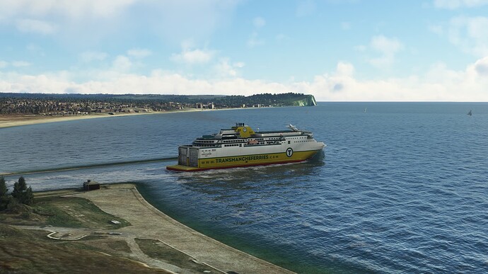 Vessels: UK South East - Landable, Moving Transmanche Cote D'Alabtre Ferry leaving Newhaven