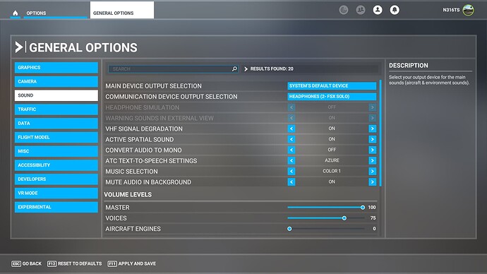 Sound Options