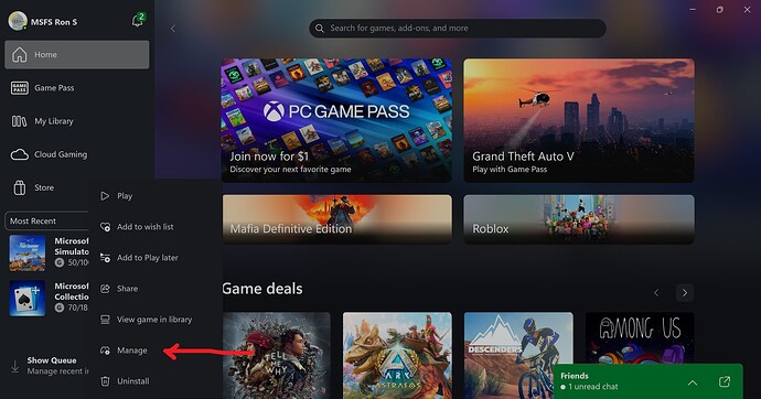 Xbox Manage