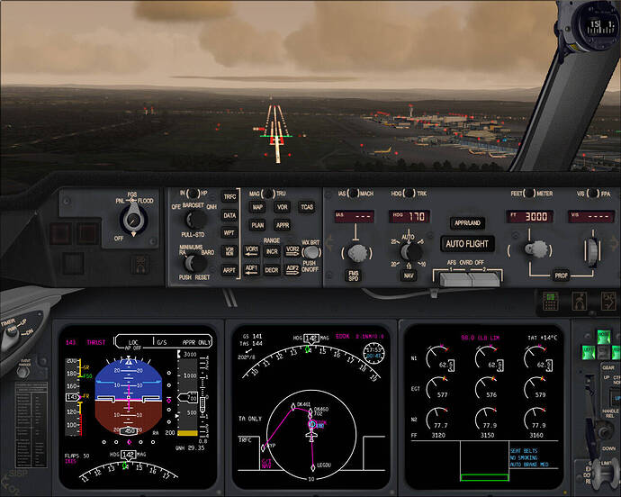 The classic 2D panel. Yep, that's how we flew back then.