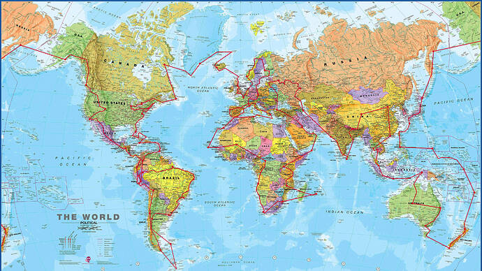 Around The World Map