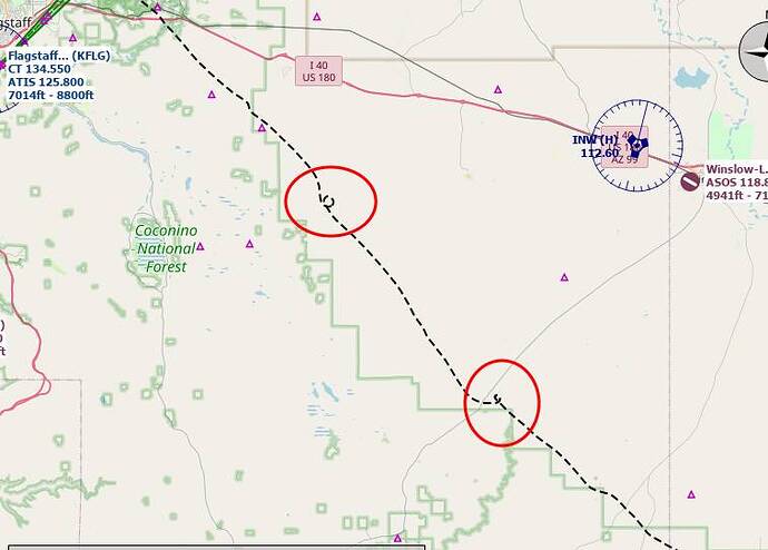 AZ White River (88AZ) to Flagstaff (KFLG) Bad Texture Map
