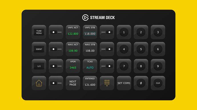 Synaptic Airbus A220 Stream Deck Profile