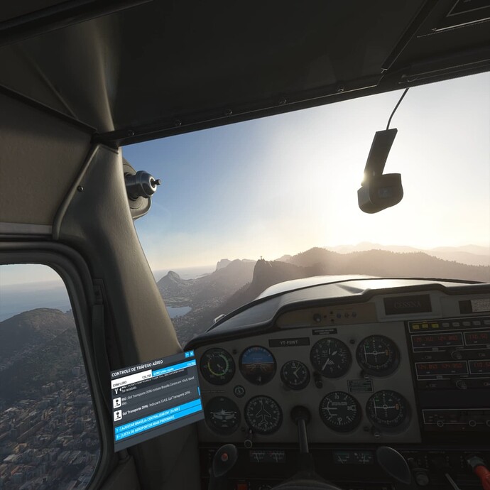 Approaching the Corcovado with the Christ the Redeemer on top of it.