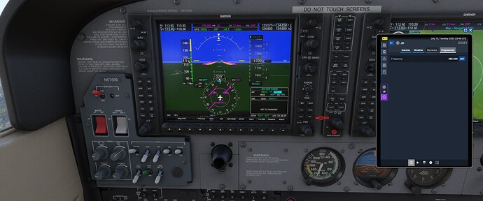 G1000 ADF dummy freq in active