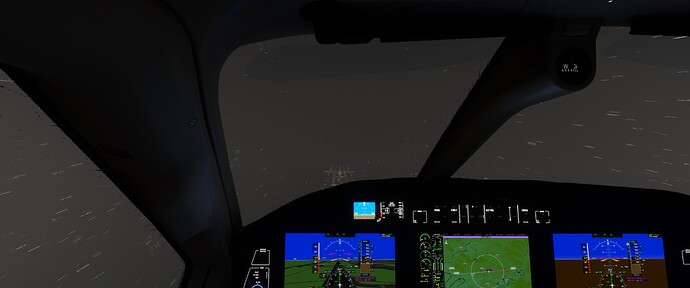 Landing dark stormy night