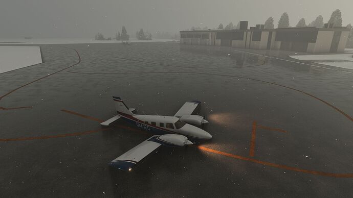 Seneca Righ landing light problem