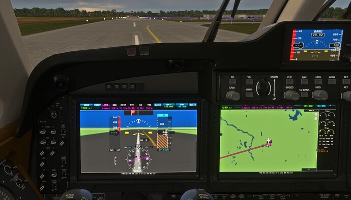 Garmin_GPS route indicated_King Air