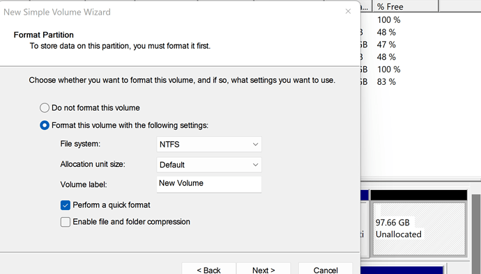 B - Format Partition