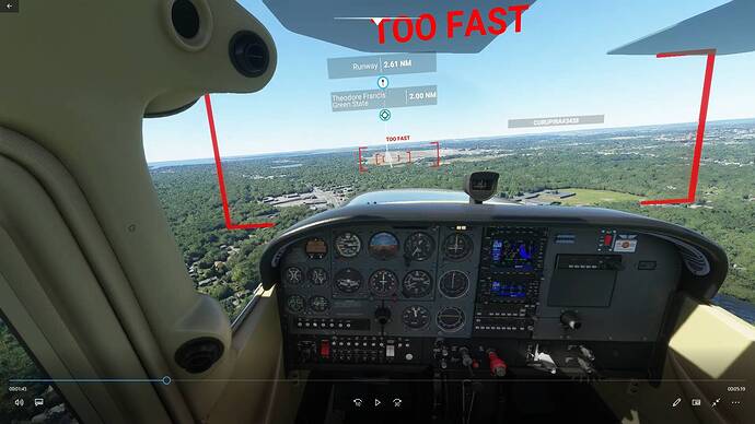 Airspeed too fast