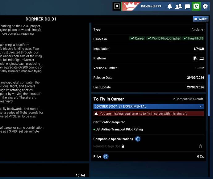 Modal Report Interface DO-31, missing Career validation - User Interface & Activities ...