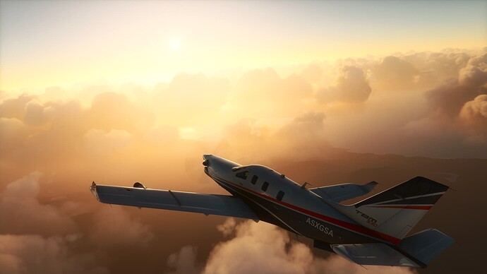 MSFS over tas TBM 3