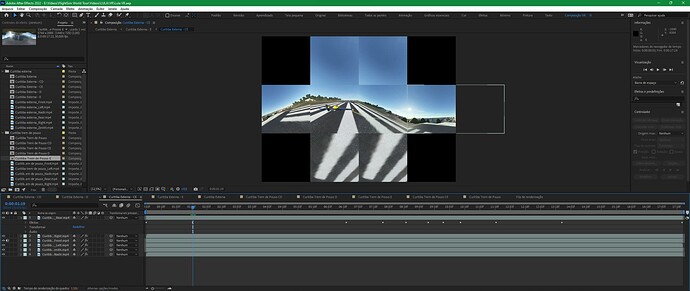Cube recording organized at an After Effects sequence.