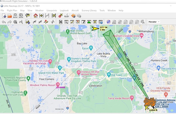 Disneyworld, Florida via KISM Airport