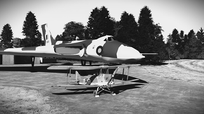 Tiger Moth @ Wellesbourne Mountford Airfield B&W