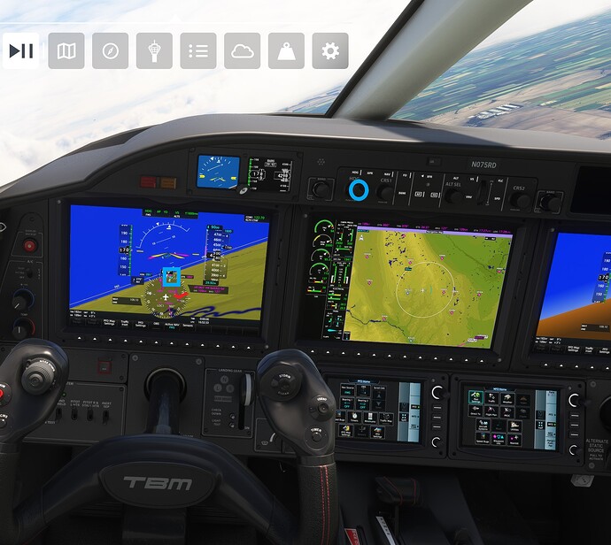 Turning toward the GPS track using heading rotary