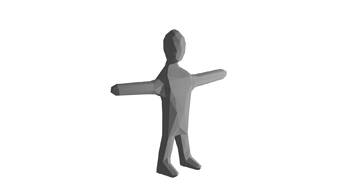 extreme low poly person