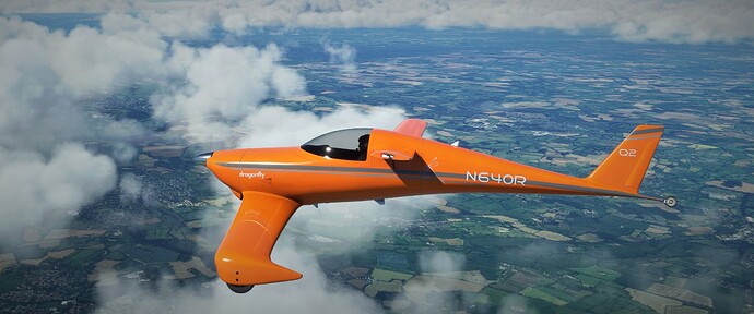 Over Wiltshire UK in a US Reg Q 200. Time to change the Frock !