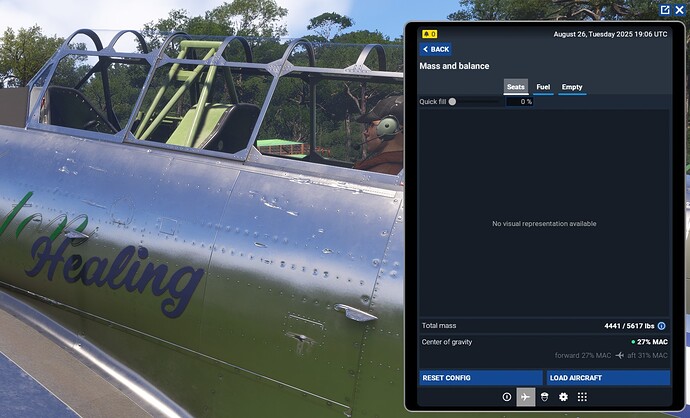 MSFS 24 1.5.27.0 T6 no seat