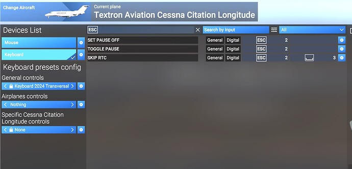 ESC key Binding