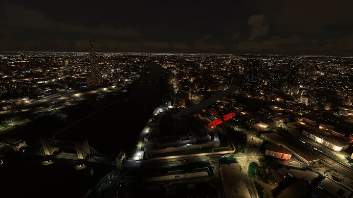 Ldn MSFS Night PG off, Bing on