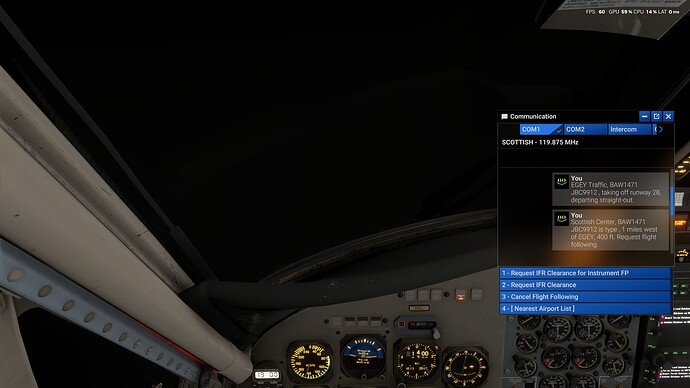 No ATC clearance for IFR flight - User Support Hub _ ATC, Traffic & NAVAIDs - Microsoft Flight Simulator Forums — Mozilla Firefox 01_12_2024 19_00_25