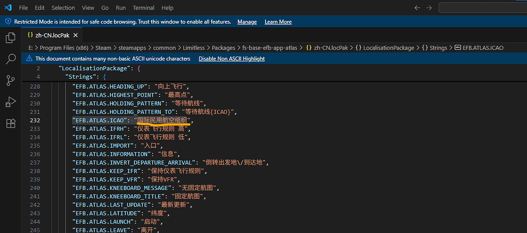 'ICAO' translation error on EFB (zh-CN) - Language Localization ...