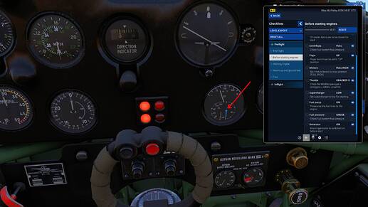 CAC Boomerang - Fuel Pressure Needle reads Zero when following Checklist