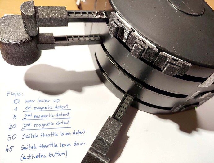 Saitek throttle magnetic detent holder - installed