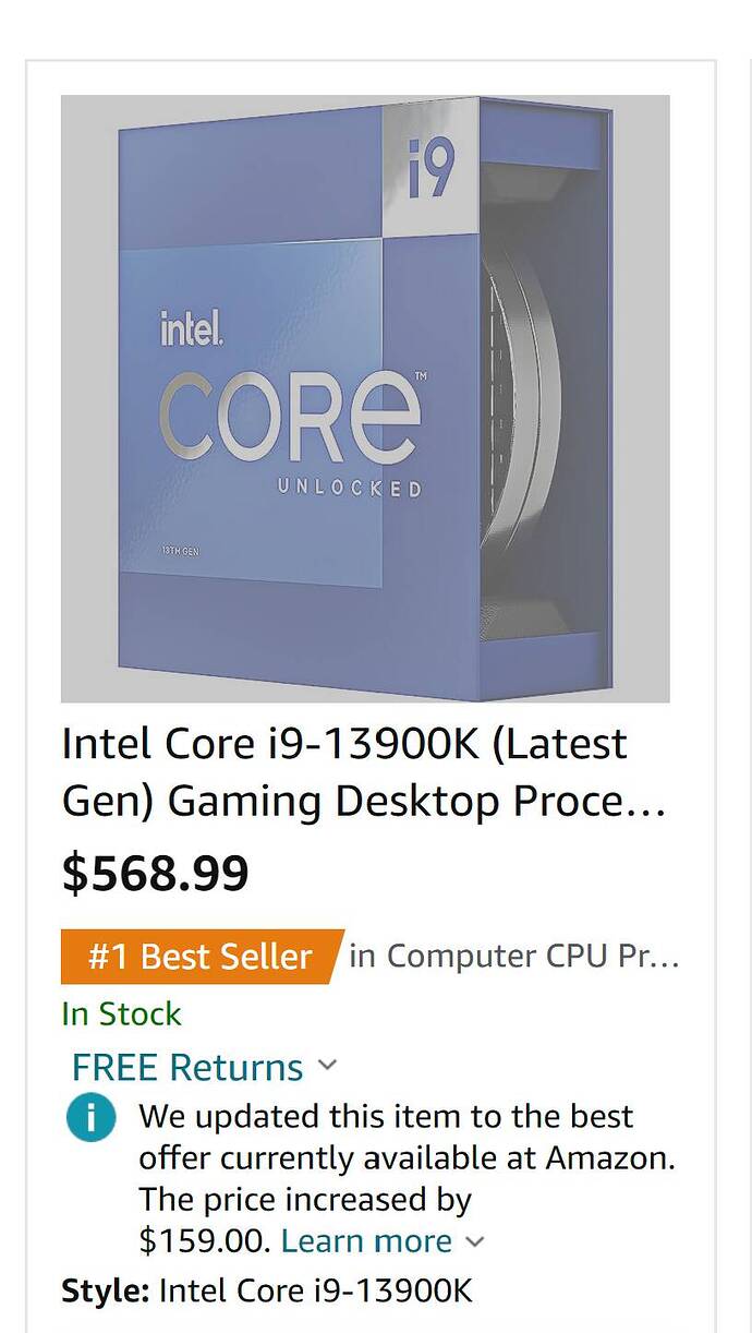 i9-13900k - Low price removed