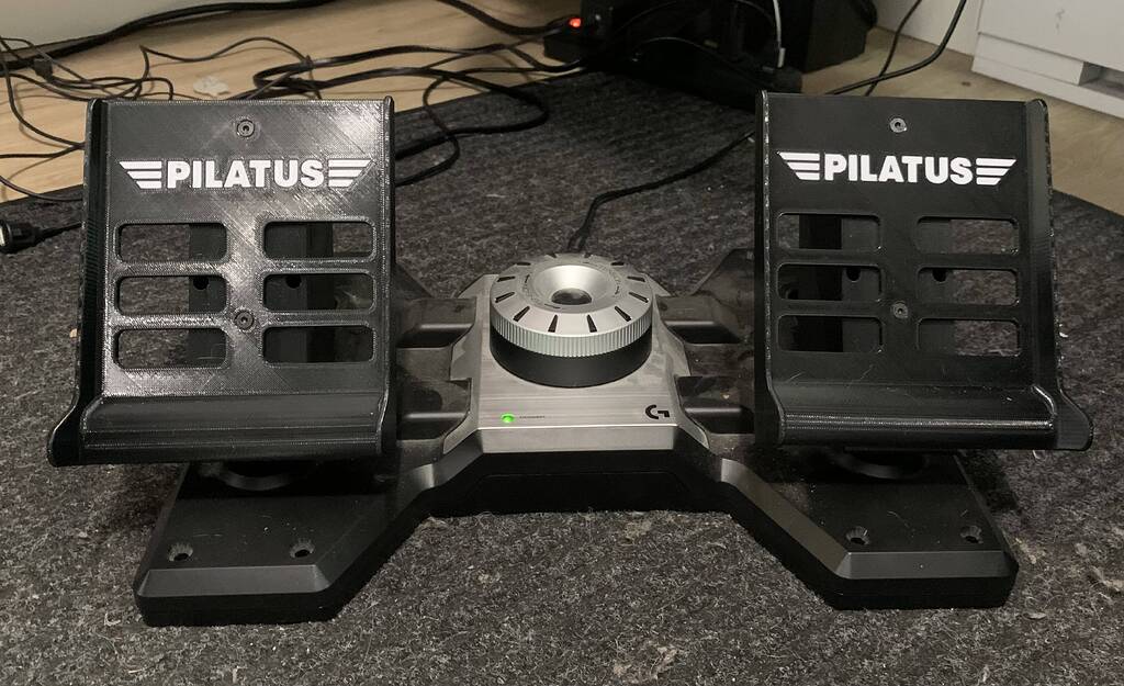 Logitech Custom PC-24 rudder pedals - Home Cockpit Builders - Microsoft ...