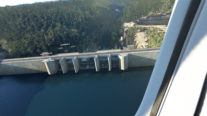 LazerBolt Landing on Dam