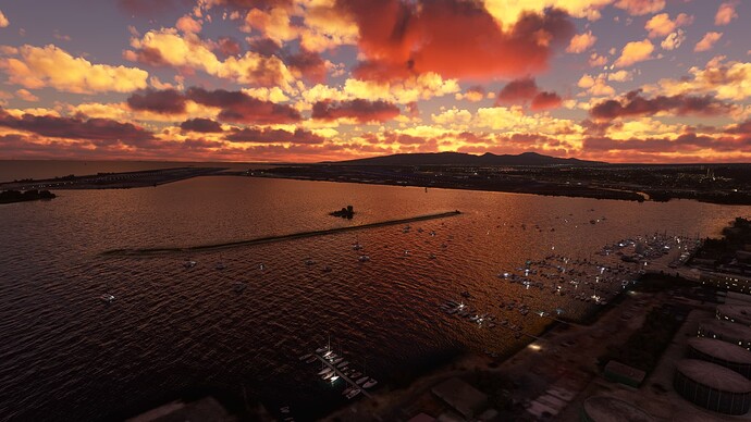 Ke'ehi Boat Harbor, Honolulu - Daniel K. Inouye International Airport in the background