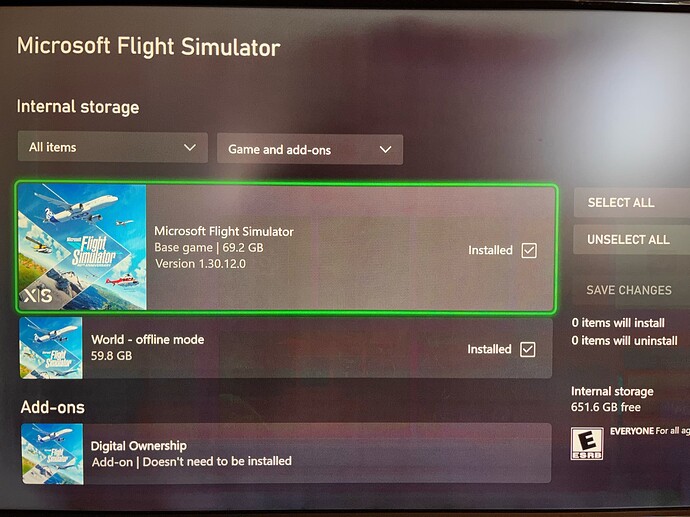2023-02-14-Xbox-X-MSFS40-world-offline-data-installed