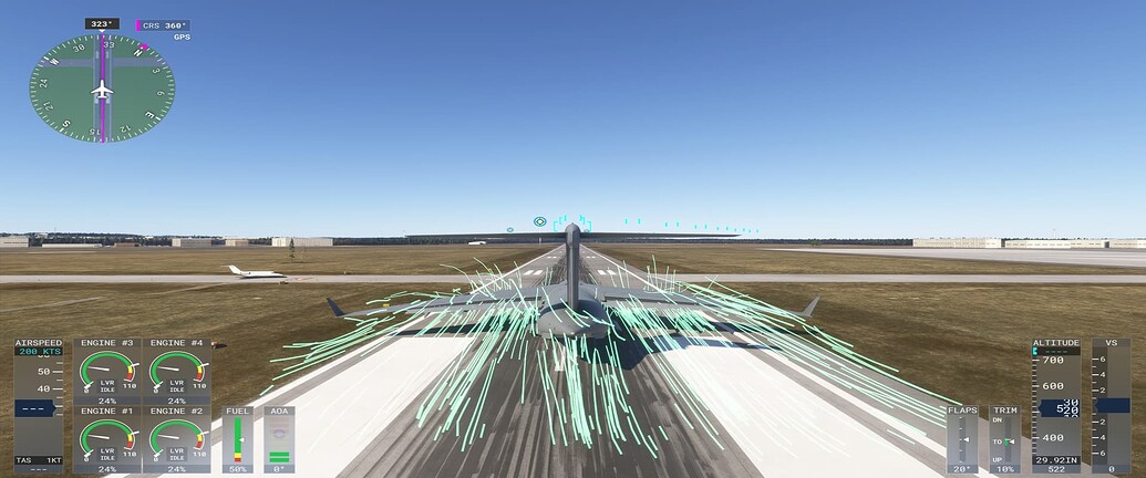 Blue lines around aircraft - Install, Performance & Graphics ...