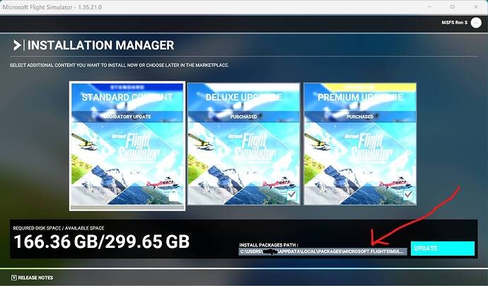 FS2020 Install Screen